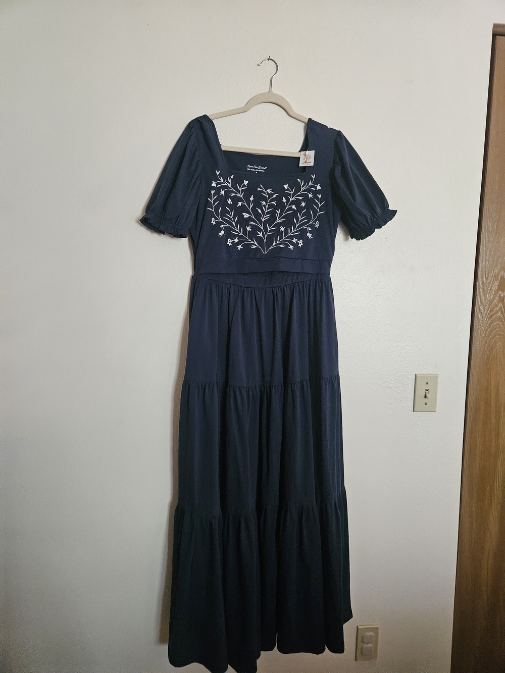 Super Cute Dresses - Navy nursing maxi dress